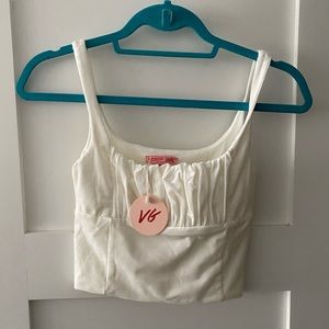 *SOLD* Verge Girl Mid 90s Velvet Top - Nude